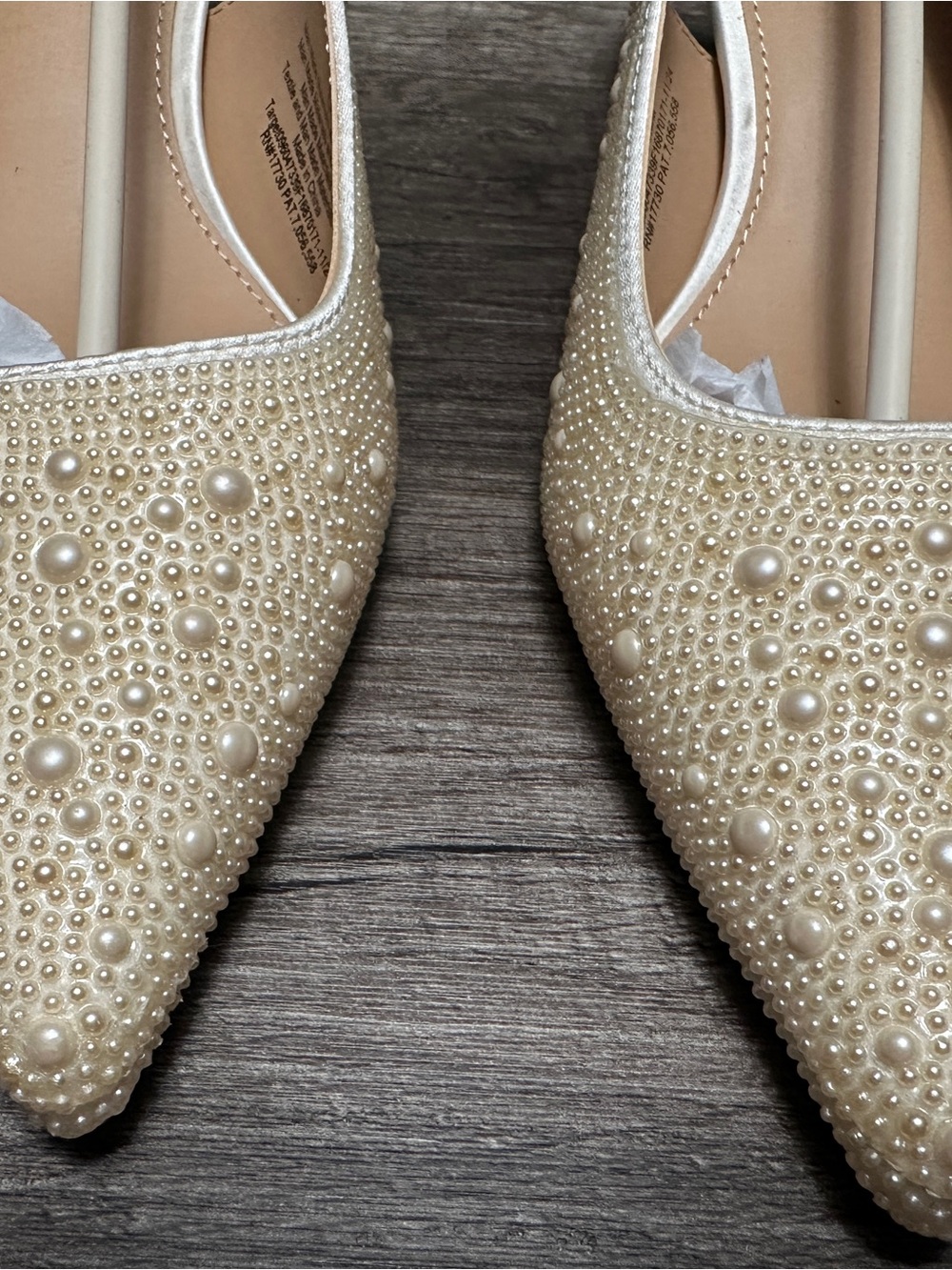 Target cream & gold pearl embellished slingback heels in US 8 - Picture 2 of 8